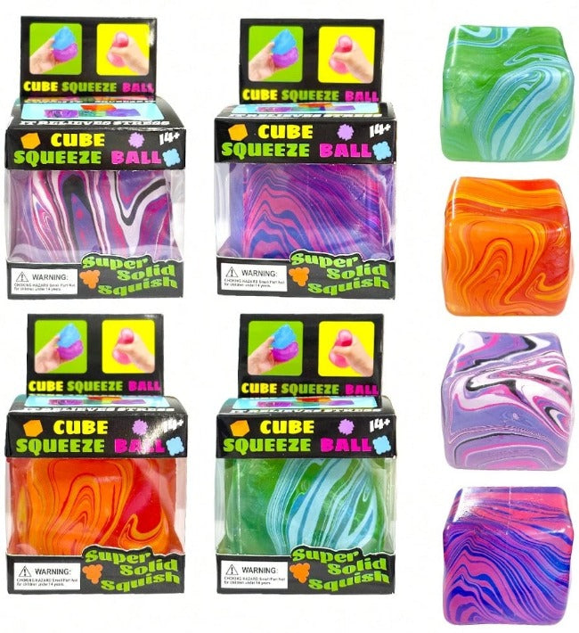 Cube Squishy Stress Toy Soft Sensory Fidget Cube - Random Color