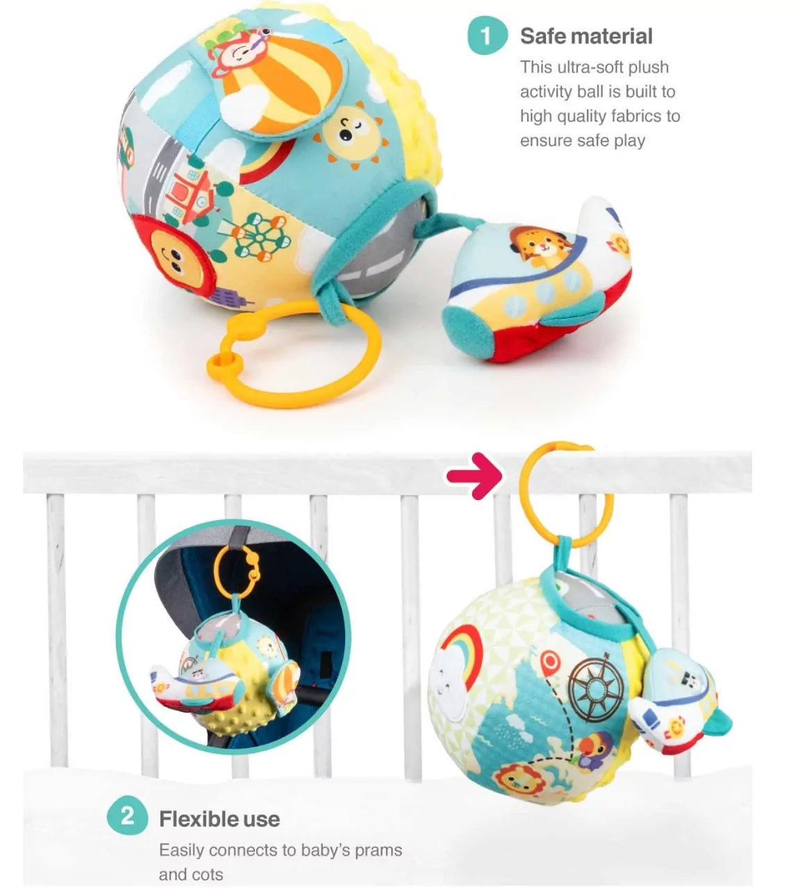 Winfun - Soft Traveler Activity Ball - Default Title - Odeez | Educational Toys Pakistan 