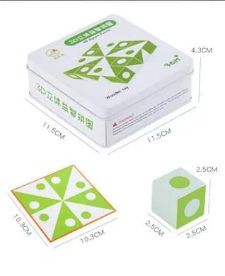 Wooden 3D Montessori Geometry Pattern Blocks - Default Title - Odeez | Educational Toys Pakistan 