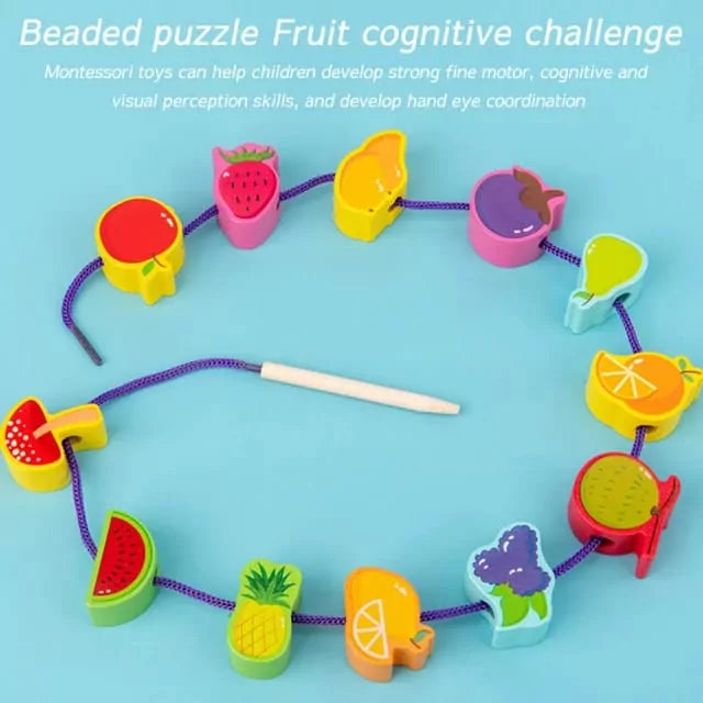 Wooden 3D String Activity Beads - Default Title - Odeez | Educational Toys Pakistan 