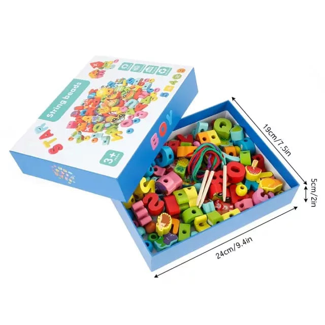 Wooden 3D String Activity Beads - Default Title - Odeez | Educational Toys Pakistan 