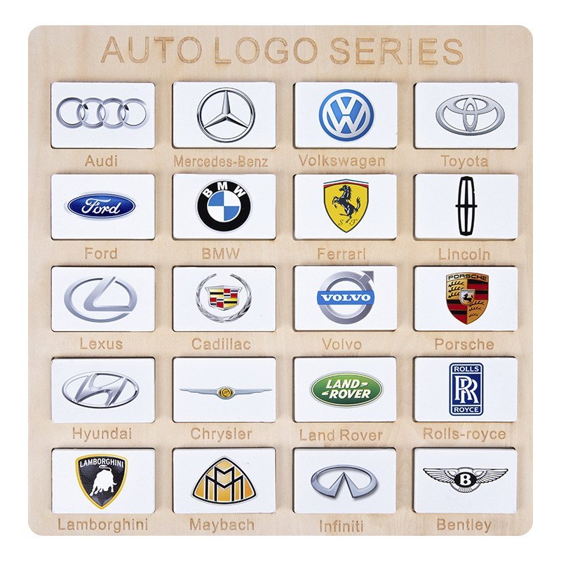 Wooden Automobile Logo Pegboard - Default Title - Odeez | Educational Toys Pakistan 