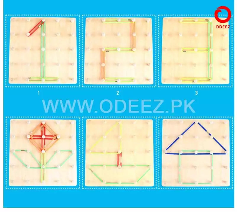 Wooden Bands and Lacing Activity - Default Title - Odeez | Educational Toys Pakistan 
