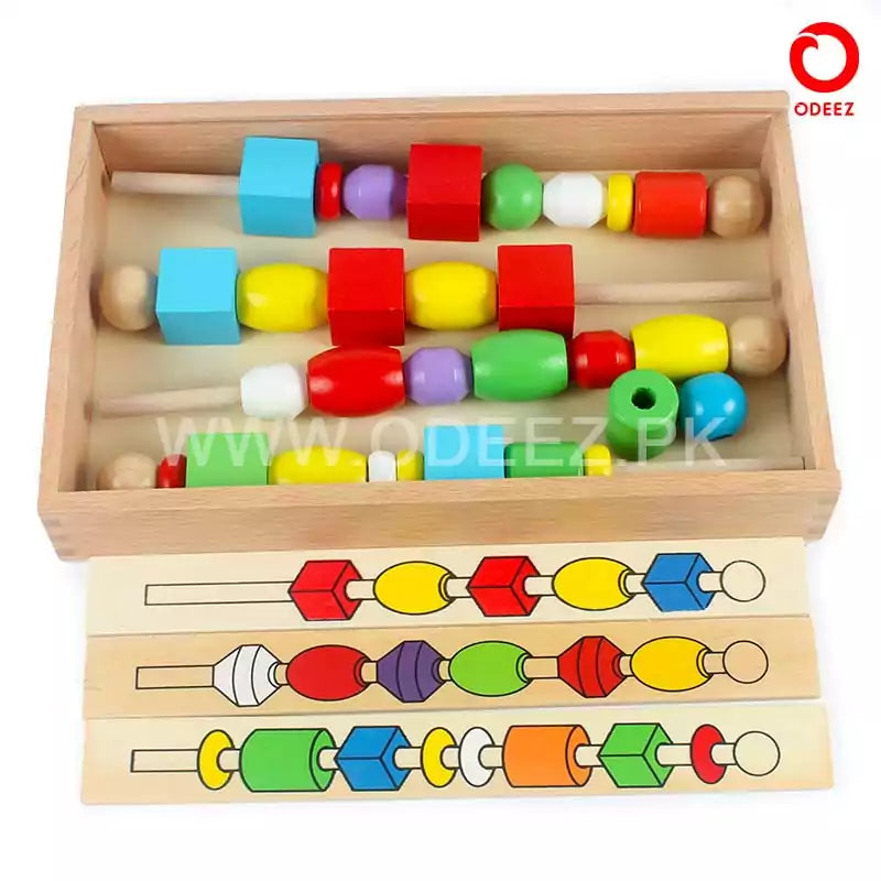 Wooden Beads Sequence Series - Default Title - Odeez | Educational Toys Pakistan 