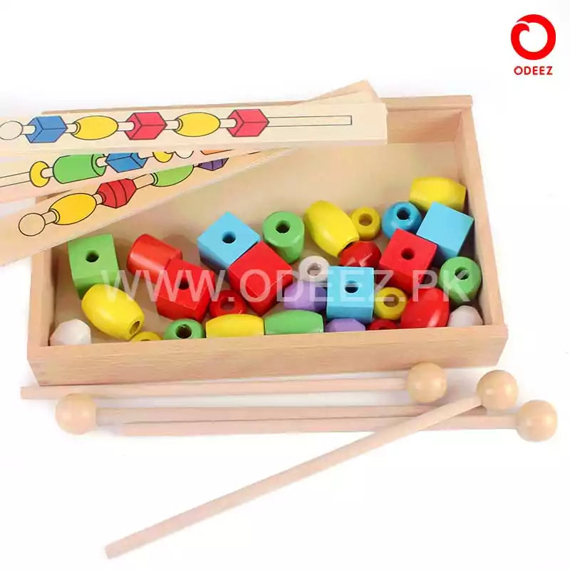 Wooden Beads Sequence Series - Default Title - Odeez | Educational Toys Pakistan 