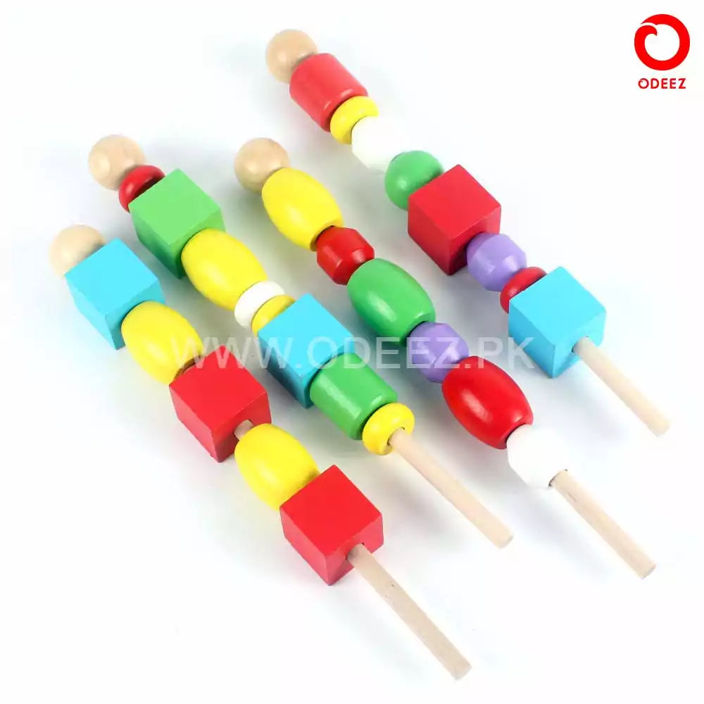 Wooden Beads Sequence Series - Default Title - Odeez | Educational Toys Pakistan 