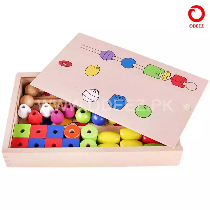 Wooden Beads Sequence Series - Default Title - Odeez | Educational Toys Pakistan 