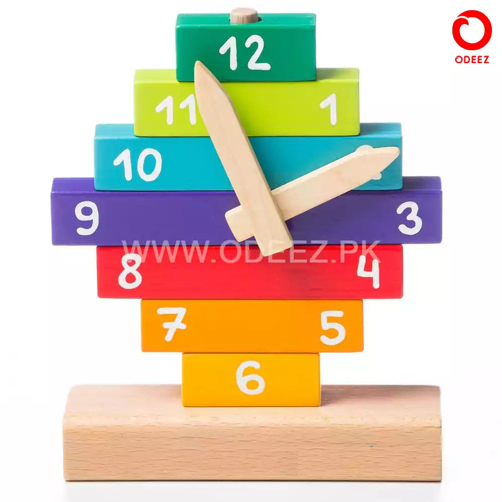 Wooden Clock Construction Puzzle - Default Title - Odeez | Educational Toys Pakistan 