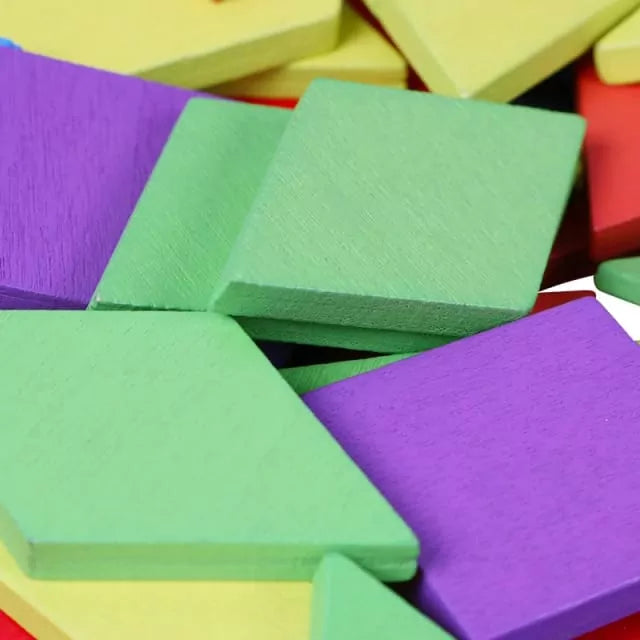 Wooden Colorful Pattern Blocks - 155 pieces - Default Title - Odeez | Educational Toys Pakistan 