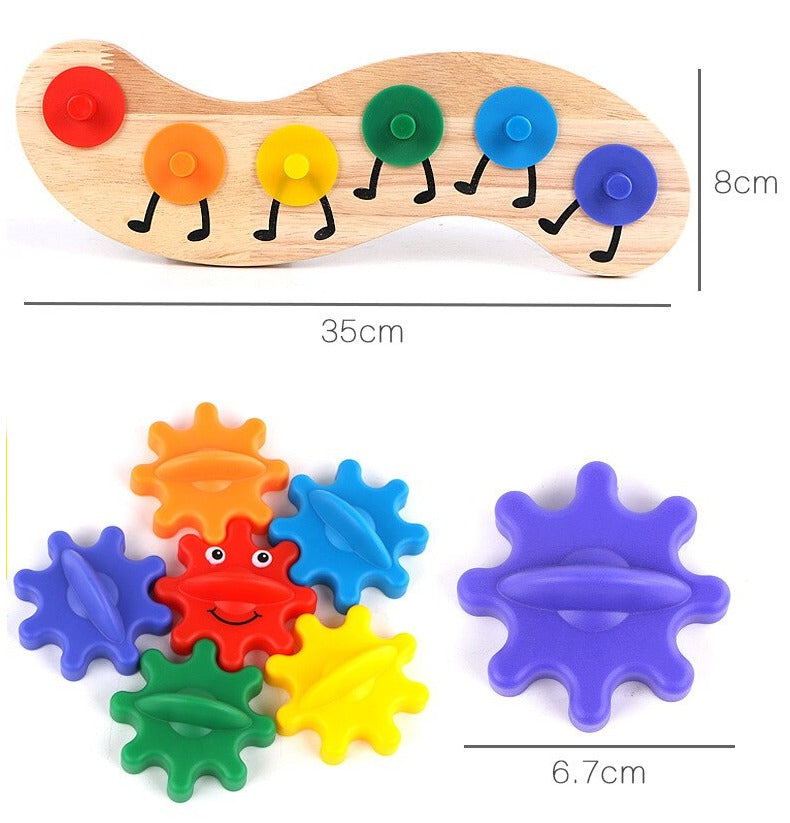 Colorful Rotating Gear Caterpillar - Default Title - Odeez | Educational Toys Pakistan 