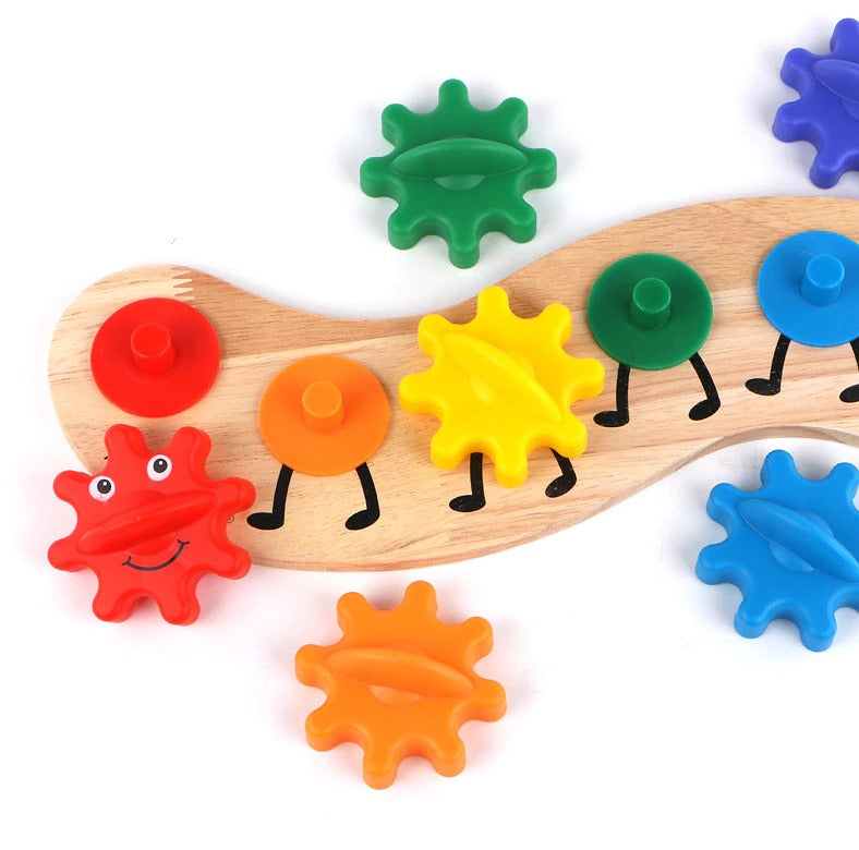 Colorful Rotating Gear Caterpillar - Default Title - Odeez | Educational Toys Pakistan 