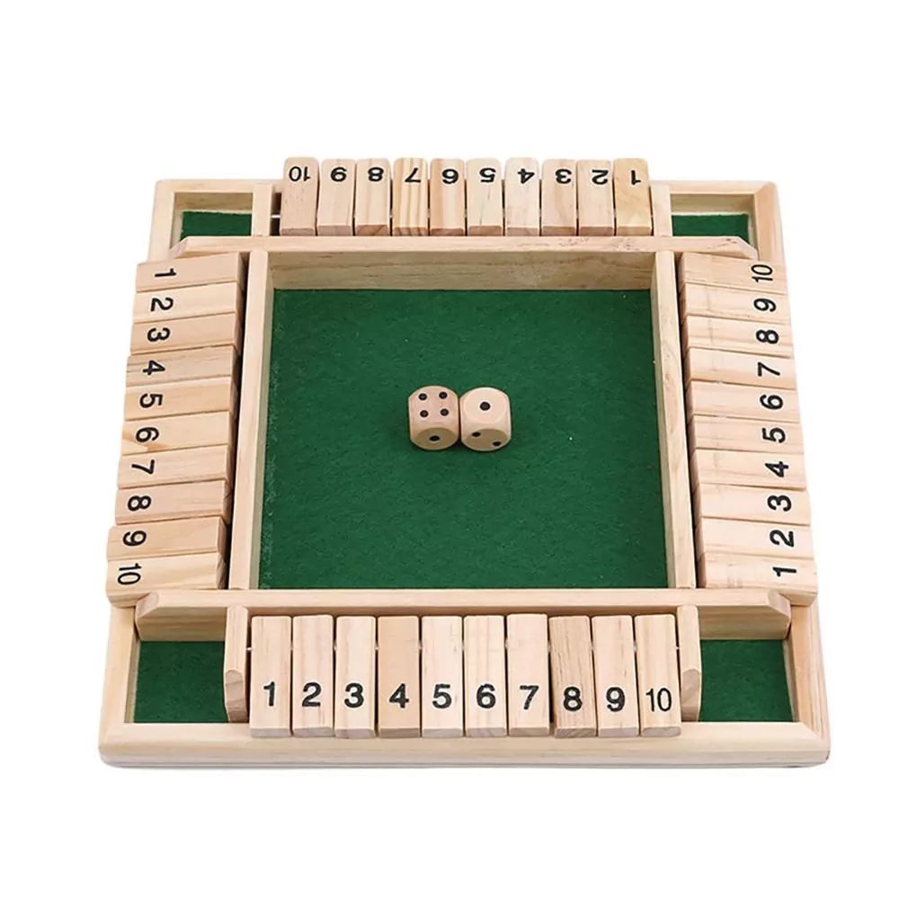 Wooden Dice Number Game For Family - 2 to 4 Players - Default Title - Odeez | Educational Toys Pakistan 