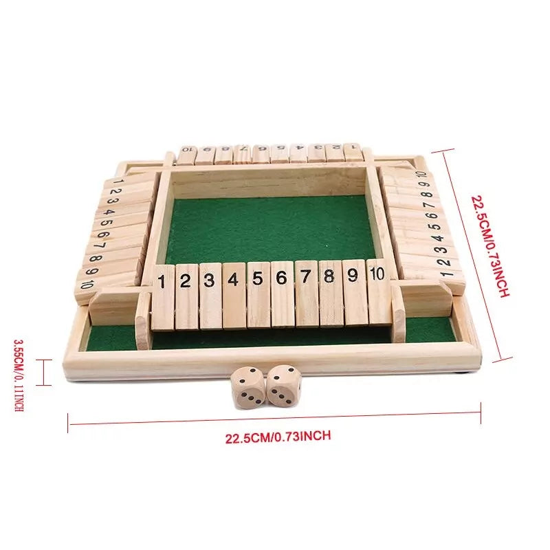 Wooden Dice Number Game For Family - 2 to 4 Players - Default Title - Odeez | Educational Toys Pakistan 