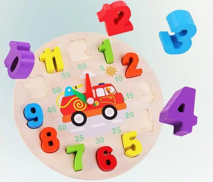 Wooden Digital Learning Clock - Default Title - Odeez | Educational Toys Pakistan 