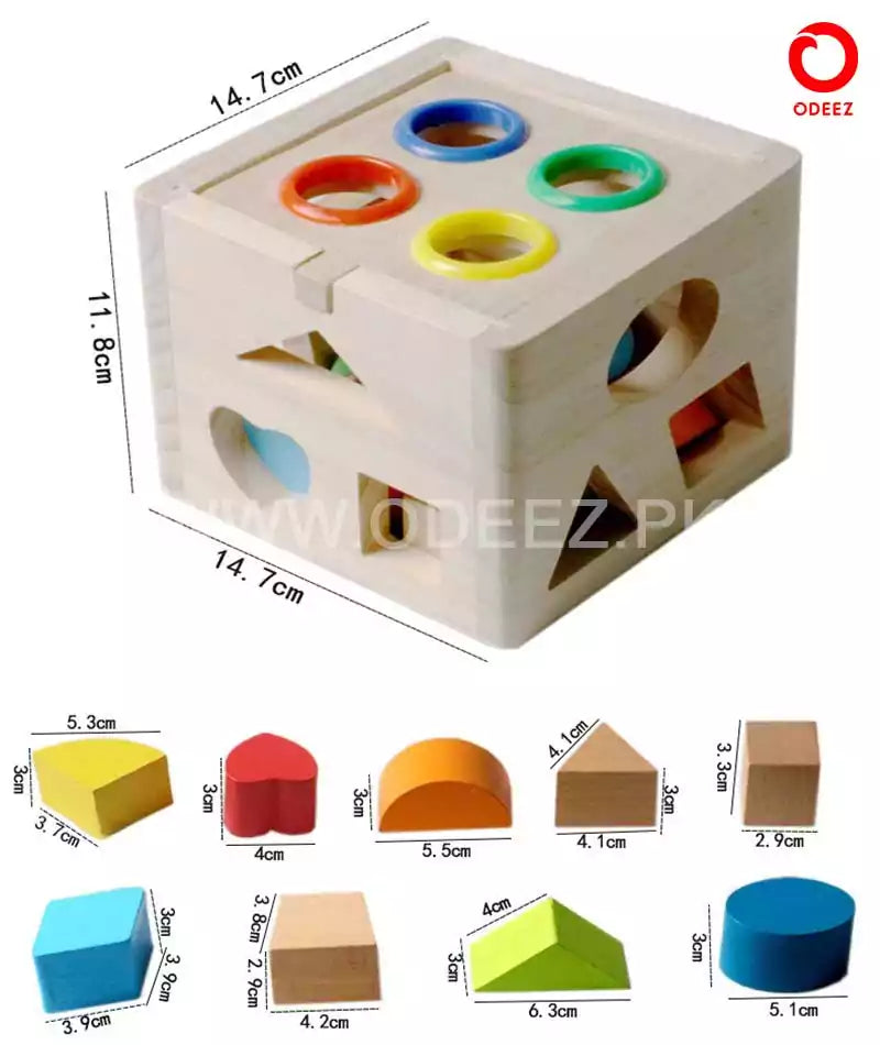 Wooden Hammering and Shape Sorting Box - Default Title - Odeez | Educational Toys Pakistan 