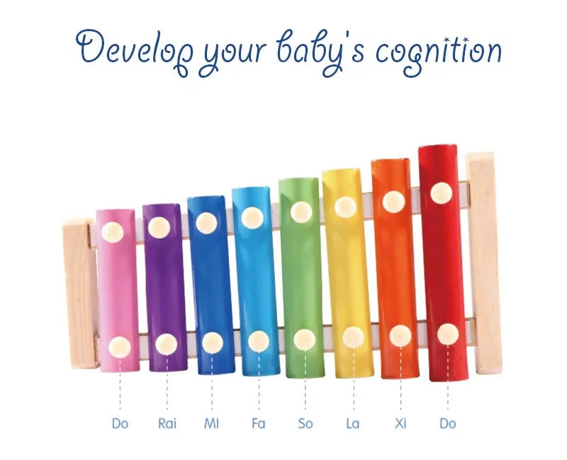 Wooden Hand Knock Xylophone - Default Title - Odeez | Educational Toys Pakistan 