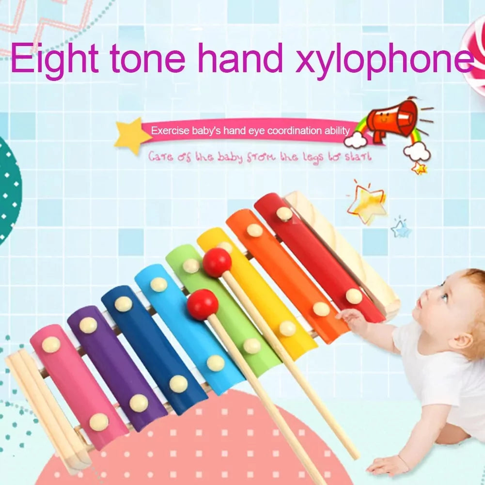 Wooden Hand Knock Xylophone - Default Title - Odeez | Educational Toys Pakistan 