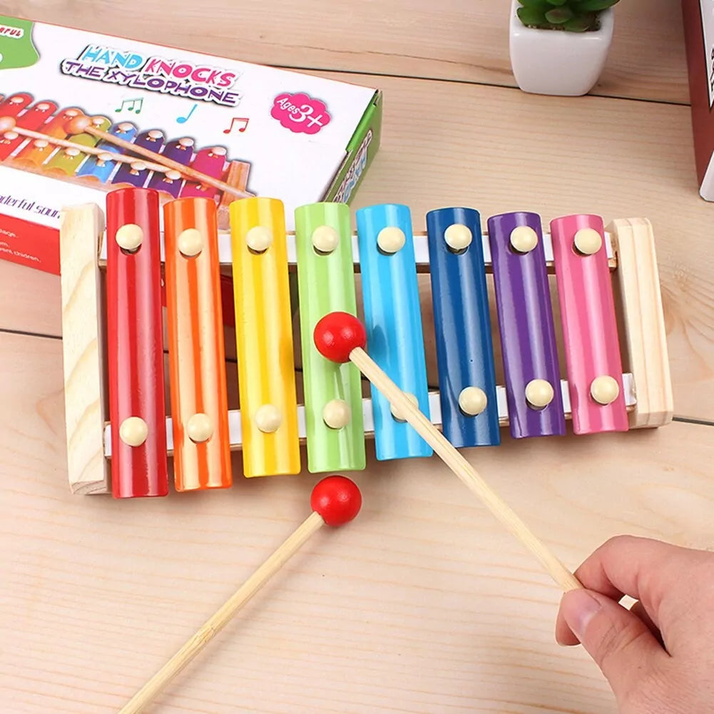 Wooden Hand Knock Xylophone - Default Title - Odeez | Educational Toys Pakistan 