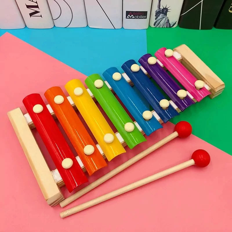 Wooden Hand Knock Xylophone - Default Title - Odeez | Educational Toys Pakistan 
