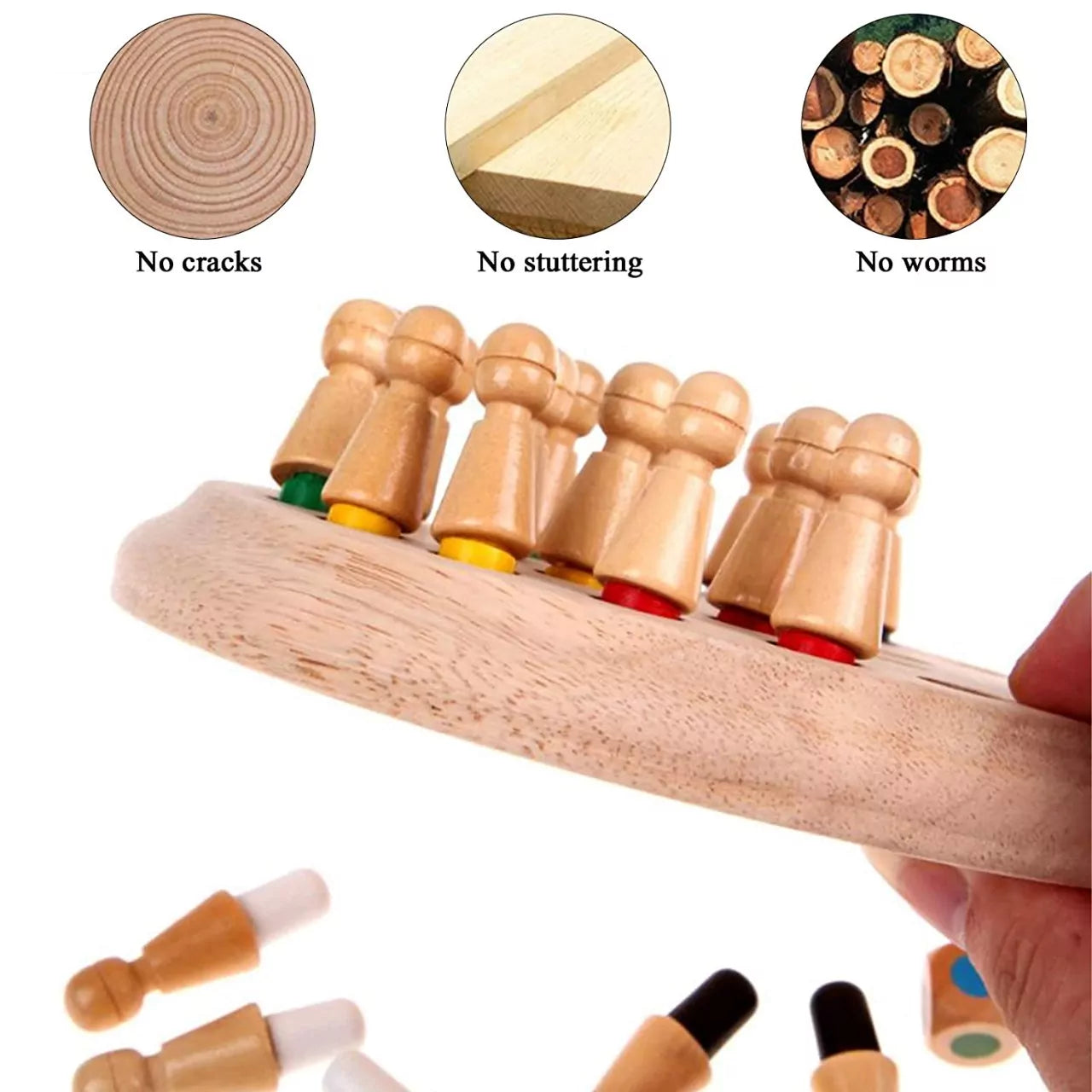 Wooden Memory Match Sticks Family Game - Default Title - Odeez | Educational Toys Pakistan 