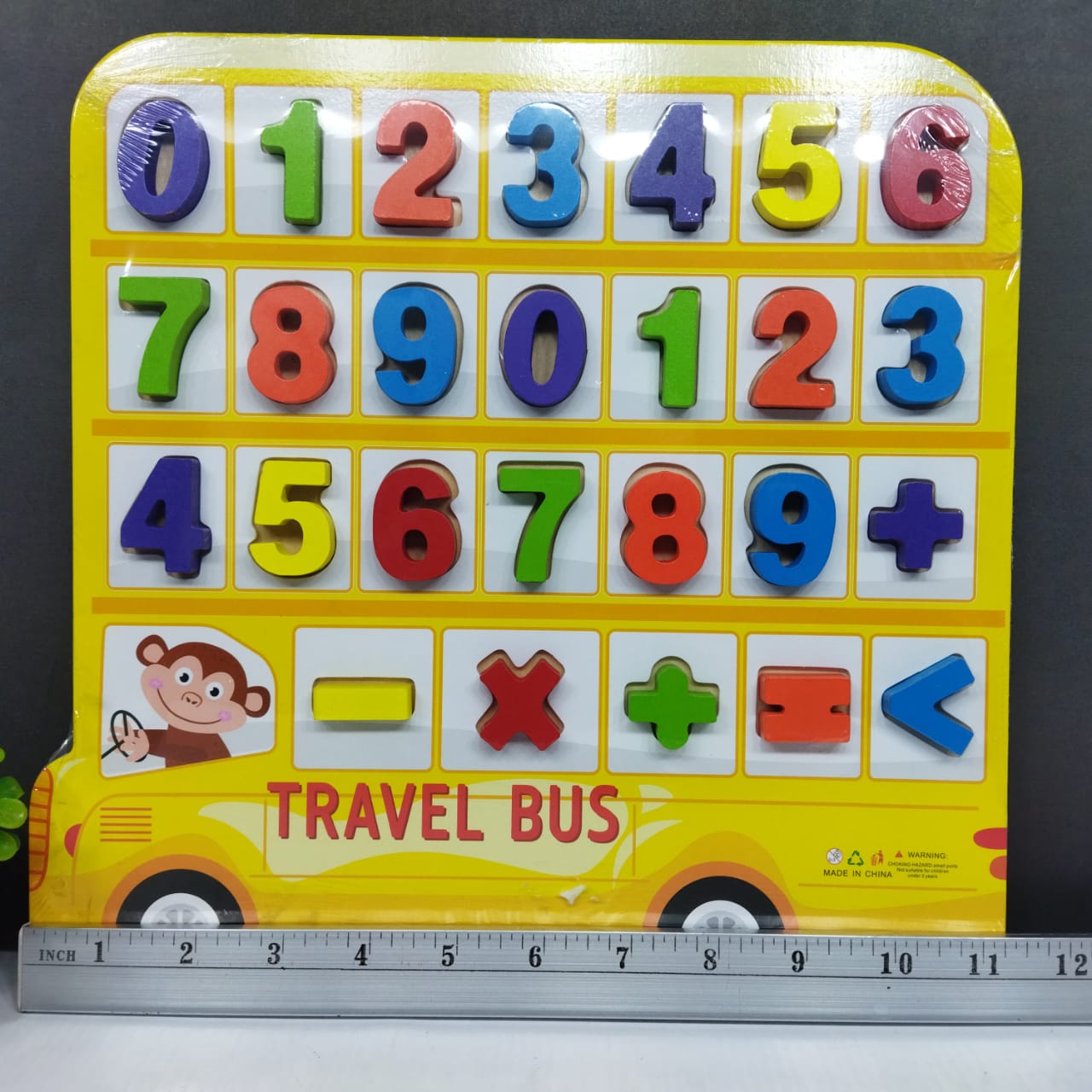 Wooden Number Travel Bus - 996 - Default Title - Odeez | Educational Toys Pakistan 
