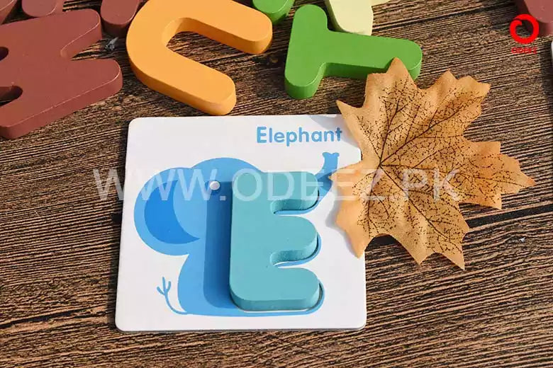 Wooden Pre-School Cards - Alphabets - Default Title - Odeez | Educational Toys Pakistan 