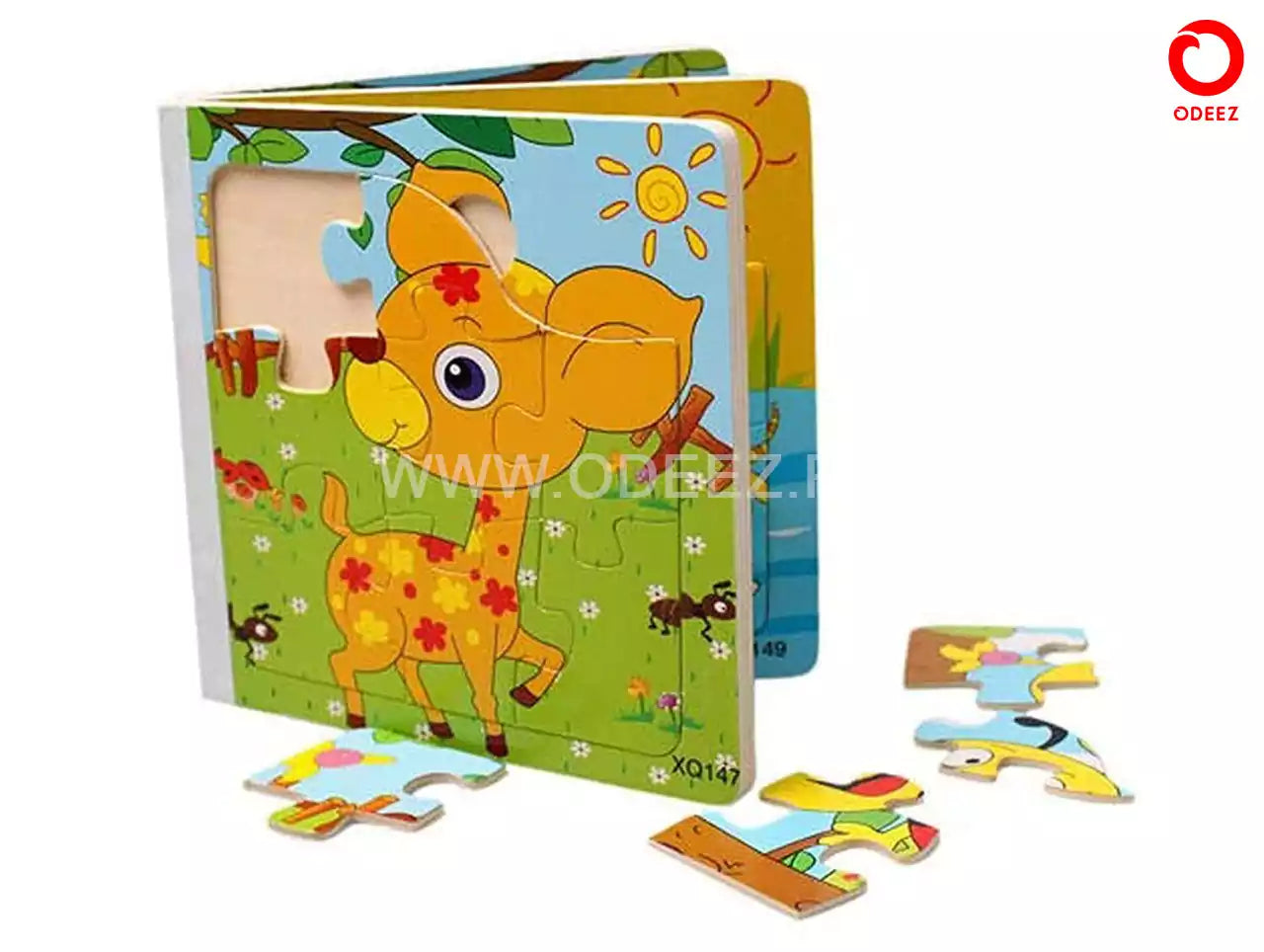 Wooden Puzzle Book for Kids - Random Character - Default Title - Odeez | Educational Toys Pakistan 