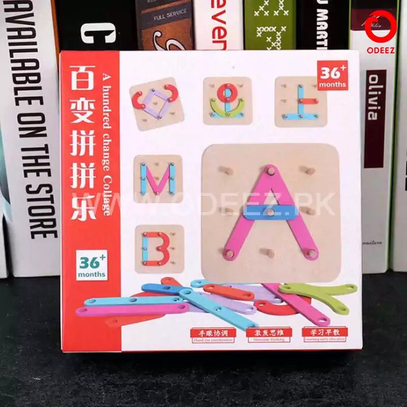 Wooden Shape Combination Puzzle - Default Title - Odeez | Educational Toys Pakistan 