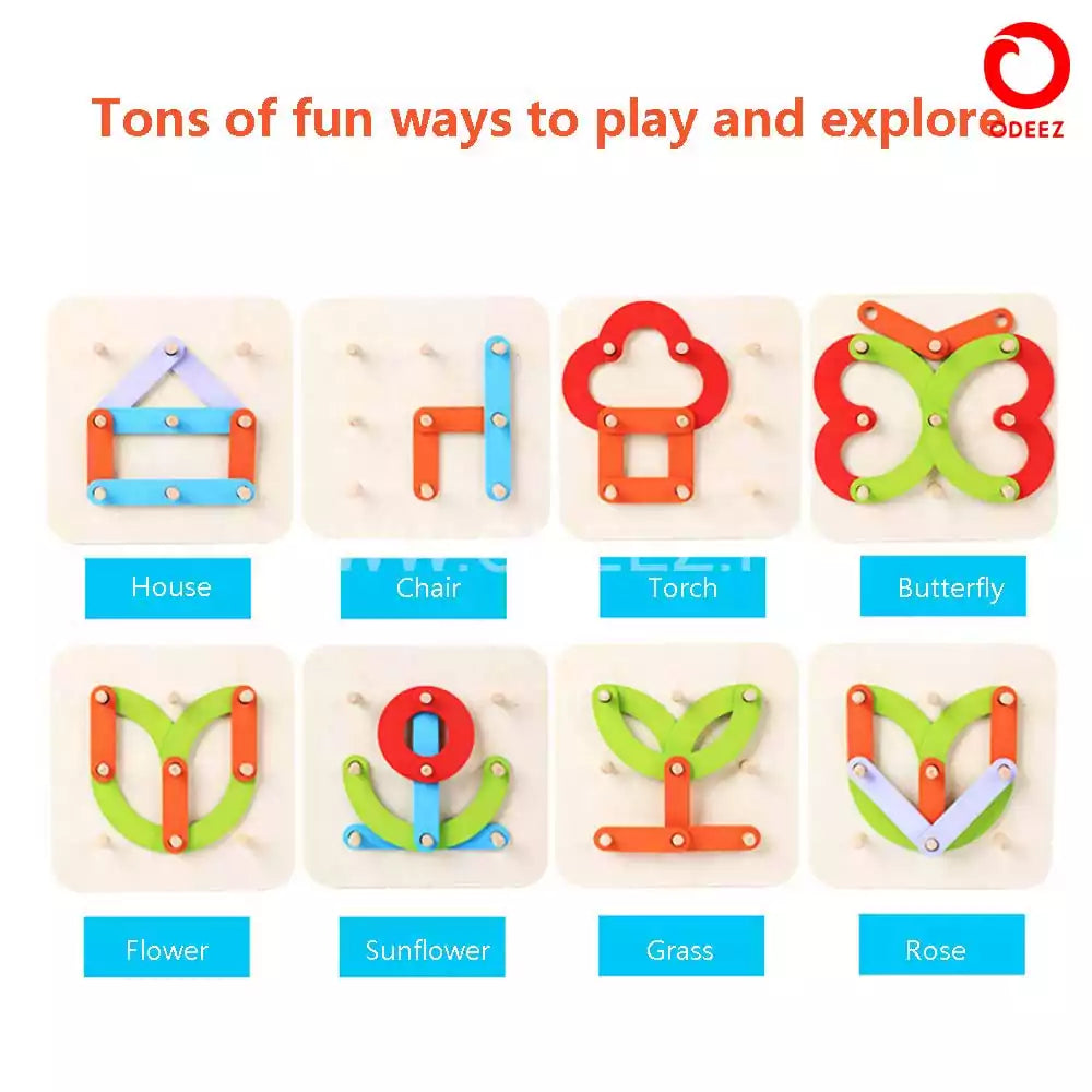 Wooden Shape Combination Puzzle - Default Title - Odeez | Educational Toys Pakistan 