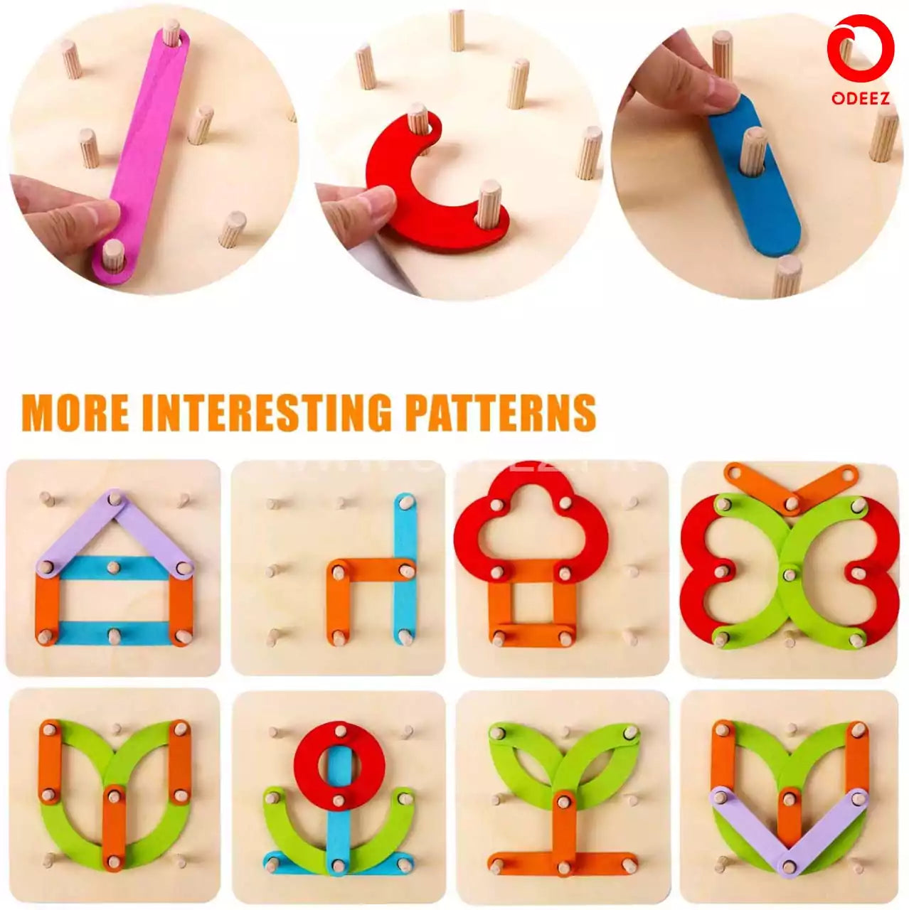 Wooden Shape Combination Puzzle - Default Title - Odeez | Educational Toys Pakistan 