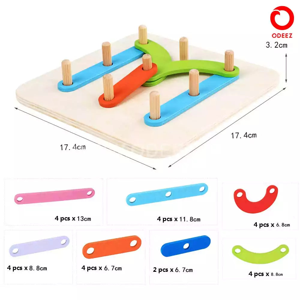Wooden Shape Combination Puzzle - Default Title - Odeez | Educational Toys Pakistan 