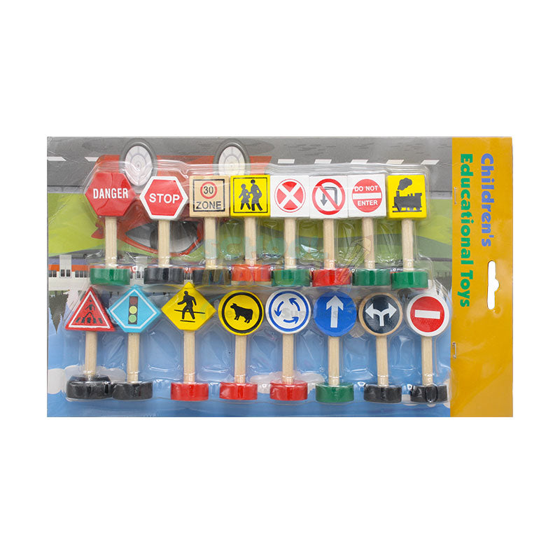 Early Learning Wooden Traffic Signs - 204 - Default Title - Odeez | Educational Toys Pakistan 