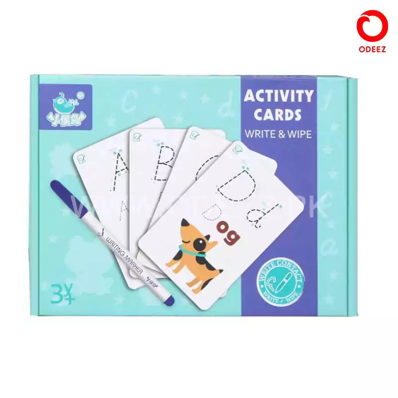 Write & Wipe learning cards Alphabets - Default Title - Odeez | Educational Toys Pakistan 