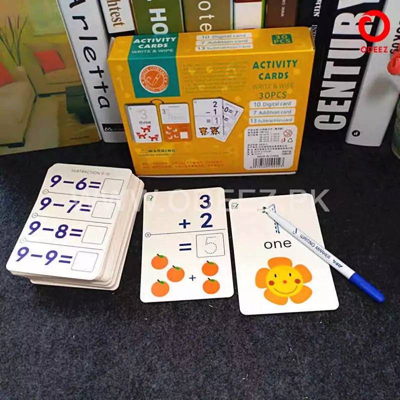 Write and Wipe Learning Cards Mathematics - Default Title - Odeez | Educational Toys Pakistan 