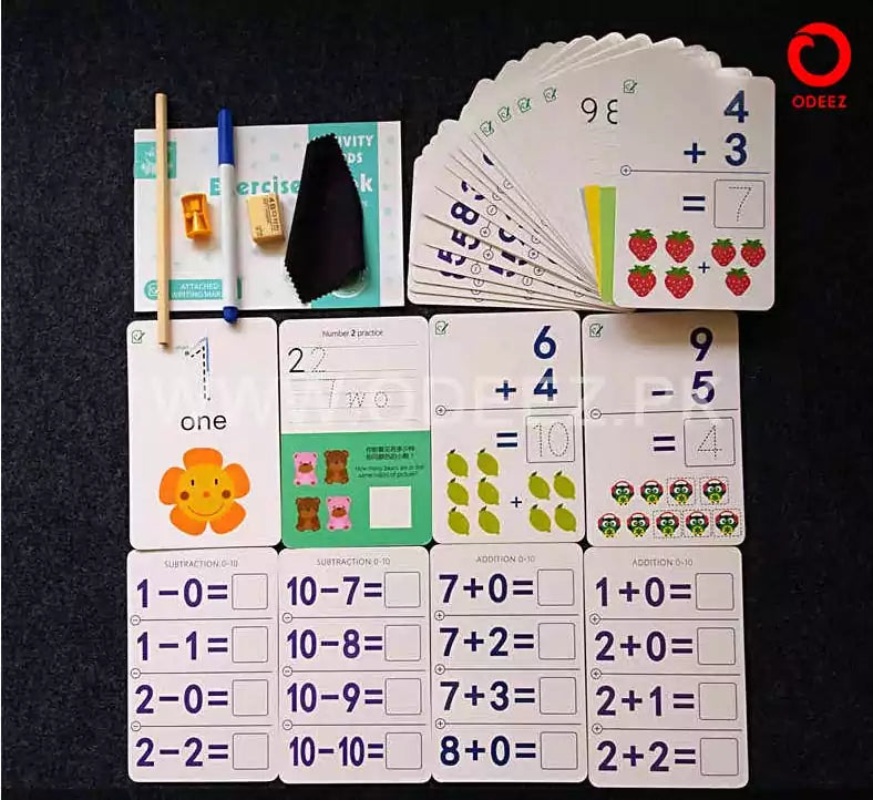 Write and Wipe Learning Cards Mathematics - Default Title - Odeez | Educational Toys Pakistan 