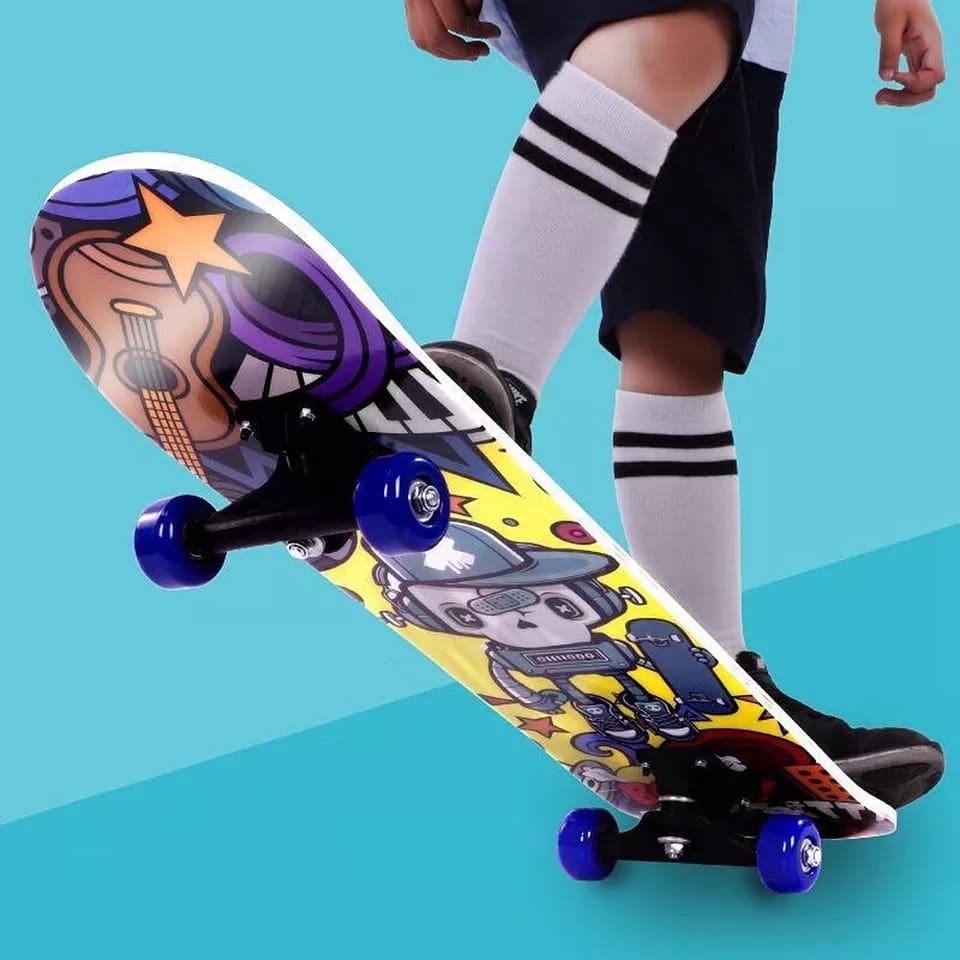 Skateboard for Kids Colorful Designs, Smooth Wheels and Outdoor Fun