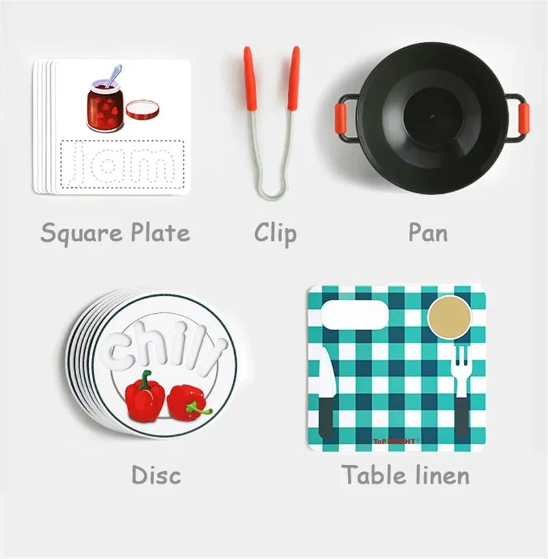 Cooking With Spelling Game for Kids Pretend Play Toys