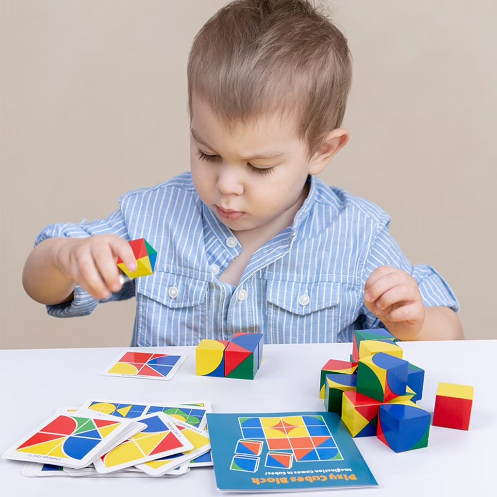 Brain Teaser Cube Puzzle Block  54 Challenge Pattern Matching Game