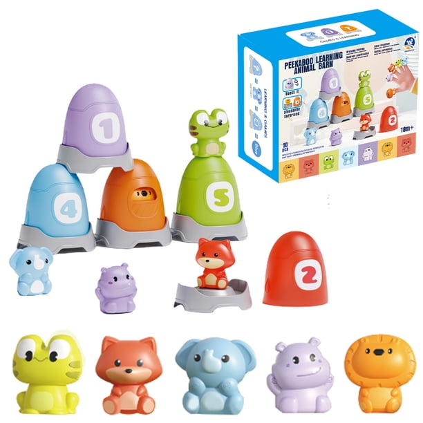 Peekaboo Learning Animal Barn Toy with Finger Puppets - 021