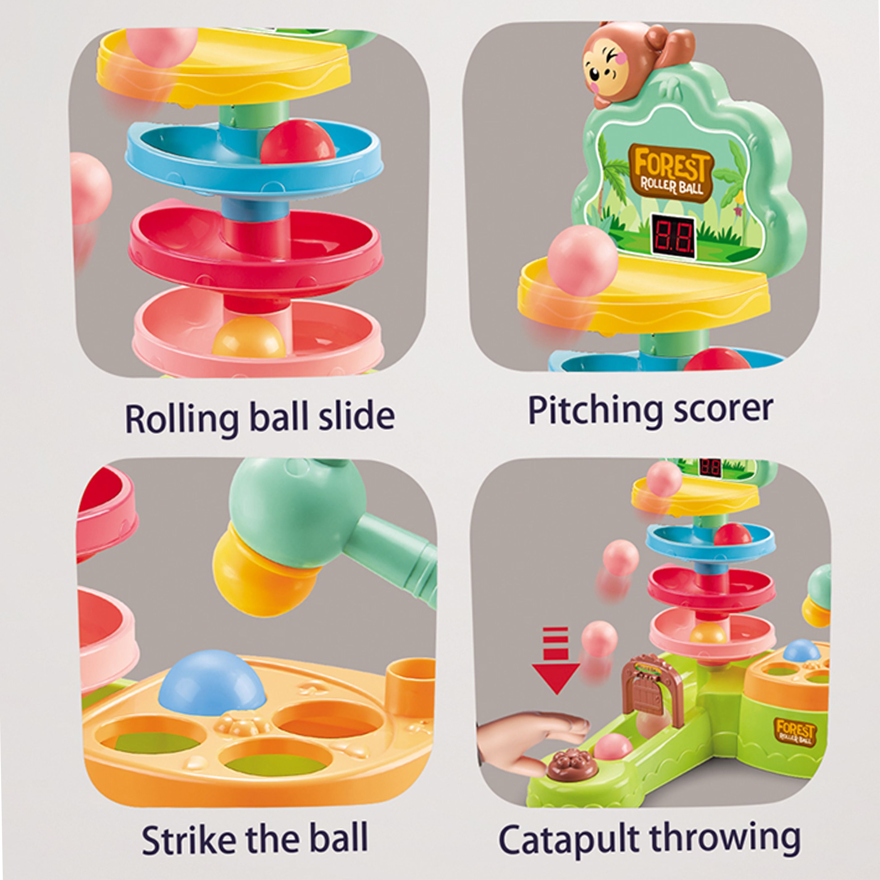 Hammer Ball 4 in 1 Pounding and Rolling Educational Toy - 711