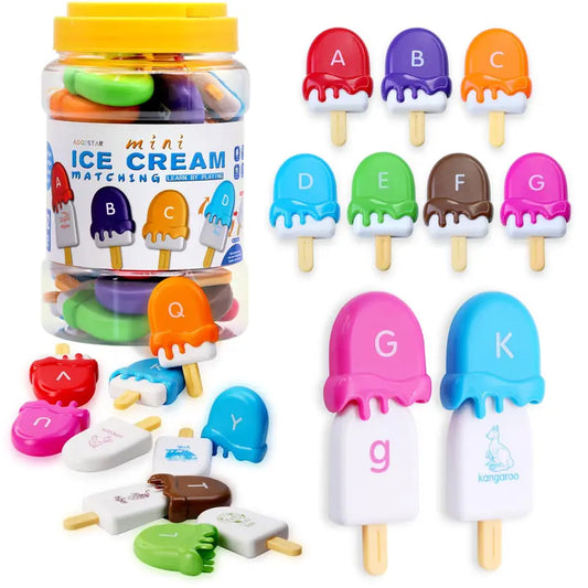 Ice Cream Letter Matching and Color Sorting for Toddler 26 pieces - 856