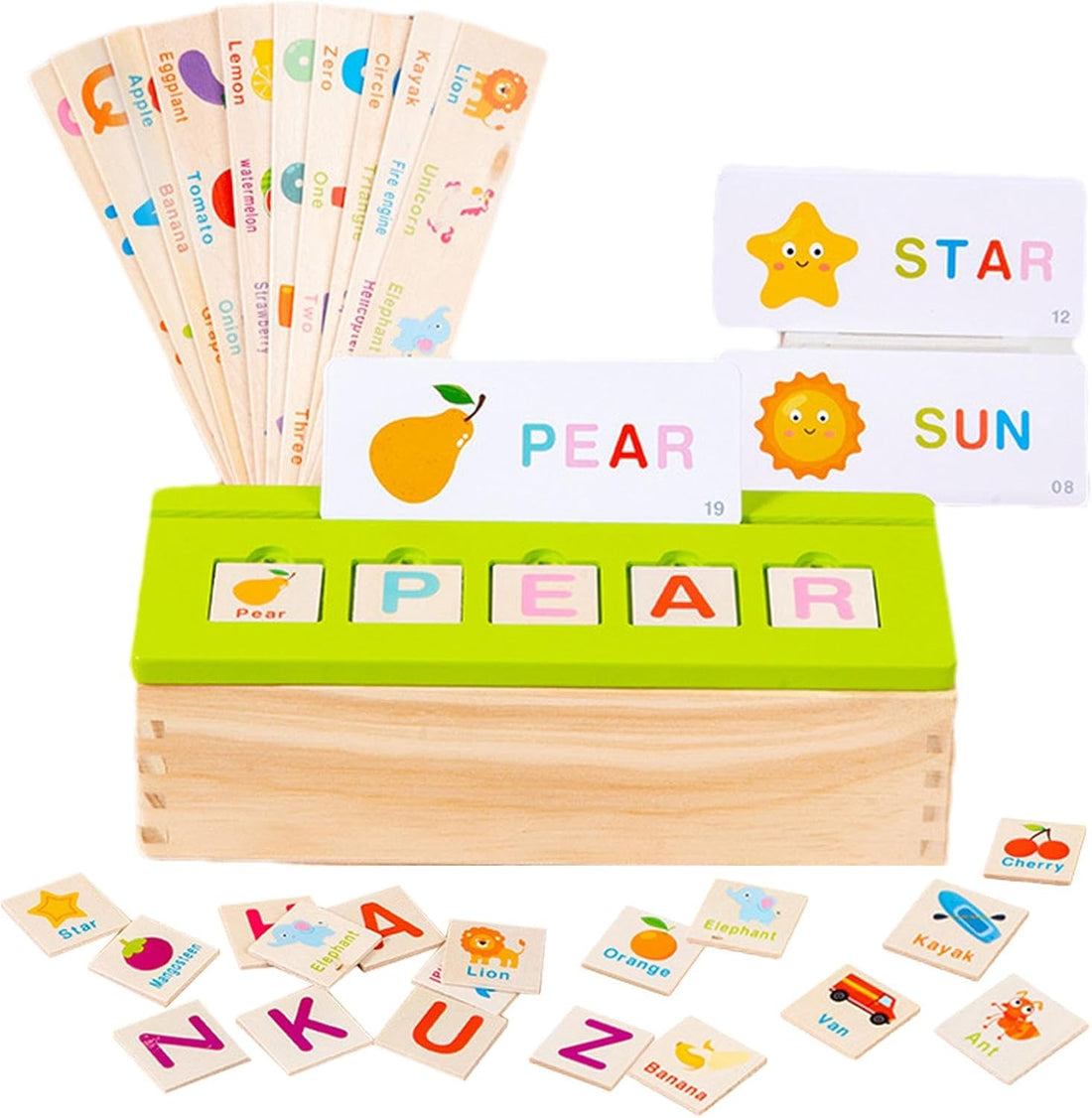 Buy Wooden Knowledge Classification Objects Matching and Flash Cards ...