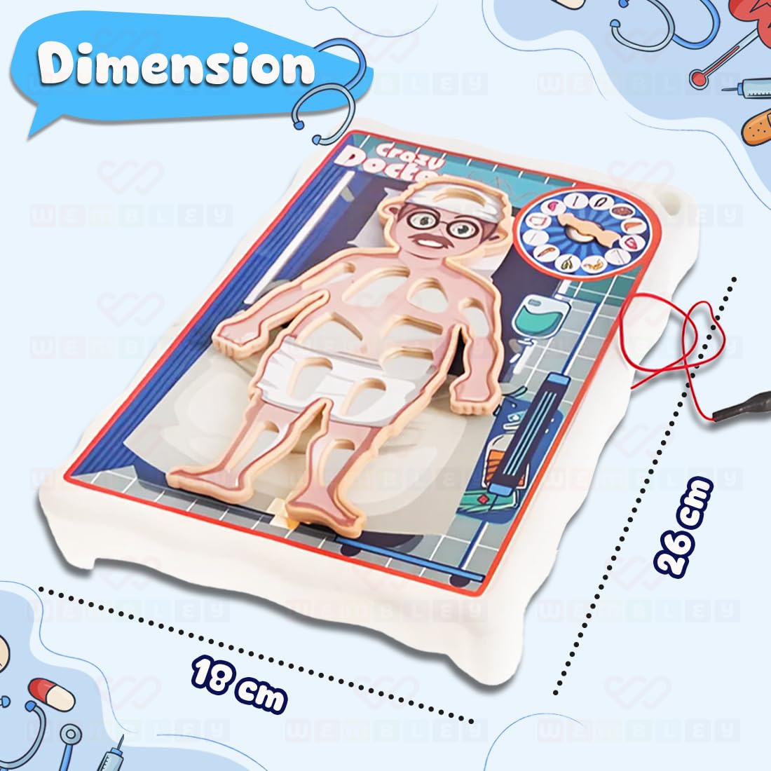 Electronic Crazy Doctor Human Body Organ Surgery Operation Kit - 953