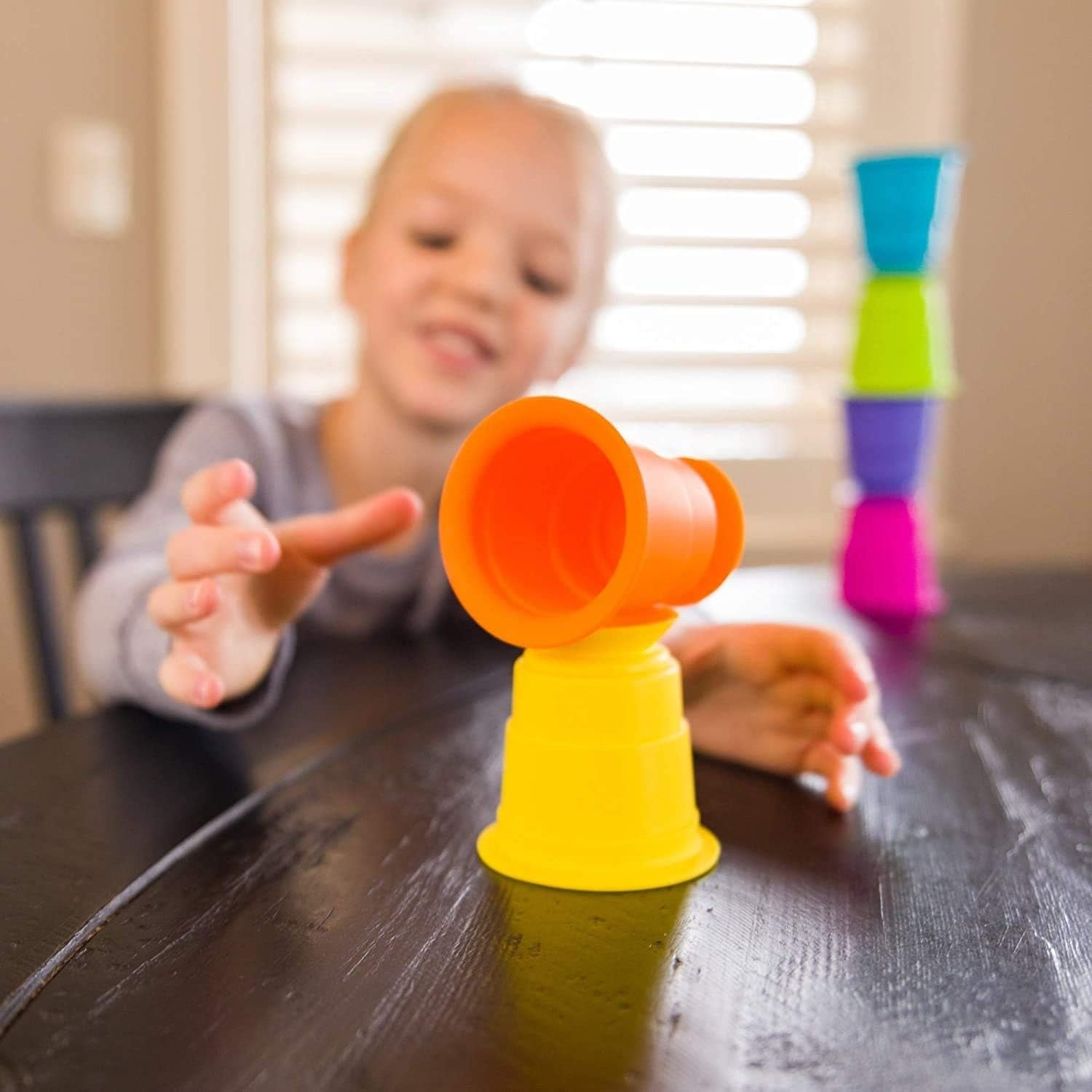 Colorful Soft Rubber Stacking Cups - 6 pieces - Default Title - Odeez | Educational Toys Pakistan 