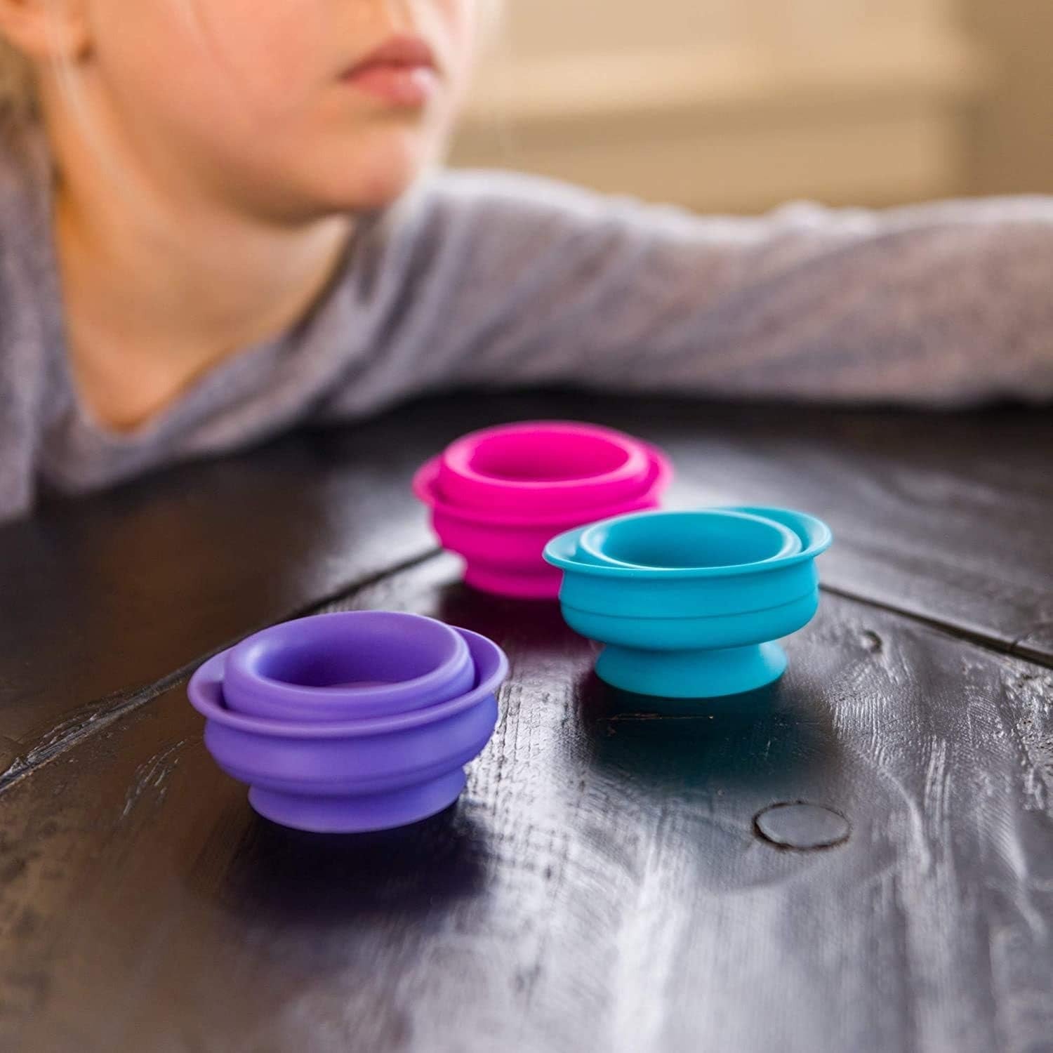 Colorful Soft Rubber Stacking Cups - 6 pieces - Default Title - Odeez | Educational Toys Pakistan 