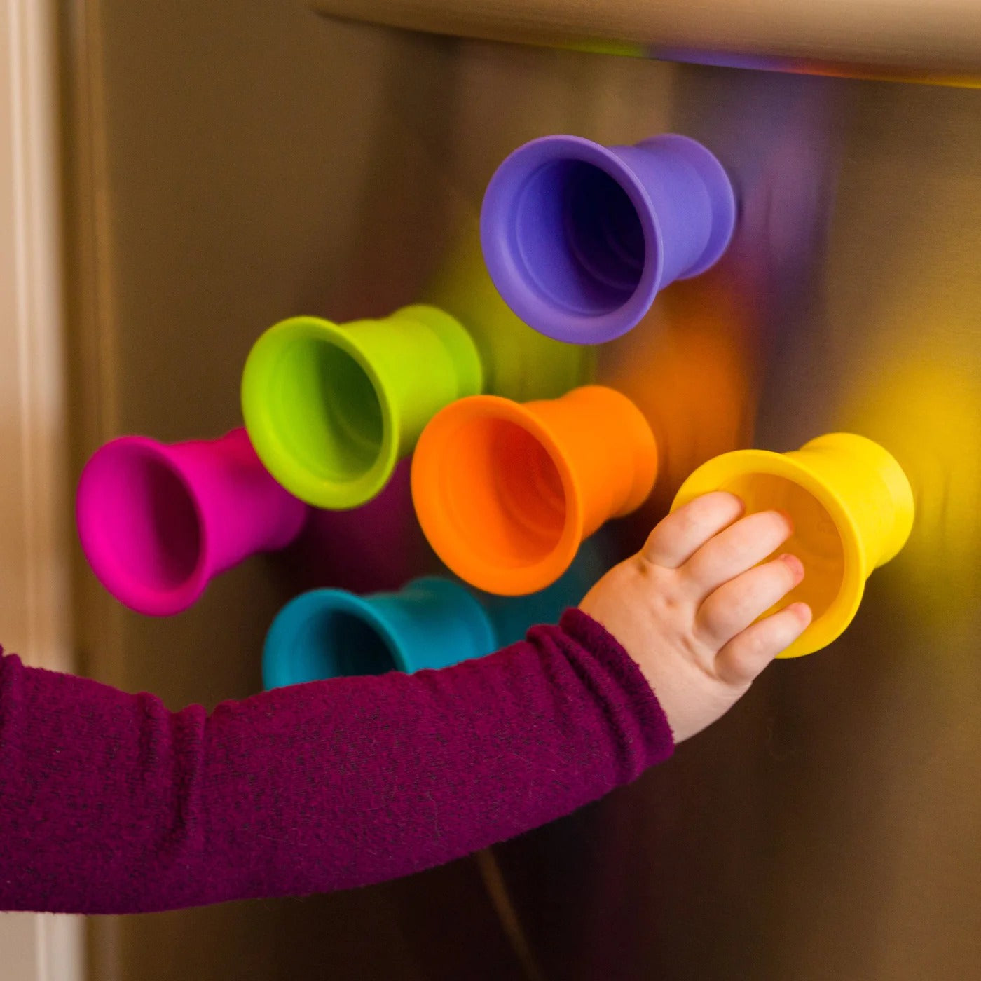Colorful Soft Rubber Stacking Cups - 6 pieces - Default Title - Odeez | Educational Toys Pakistan 