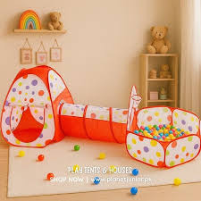 Polka Dot 3PC Play Tent Set - 202