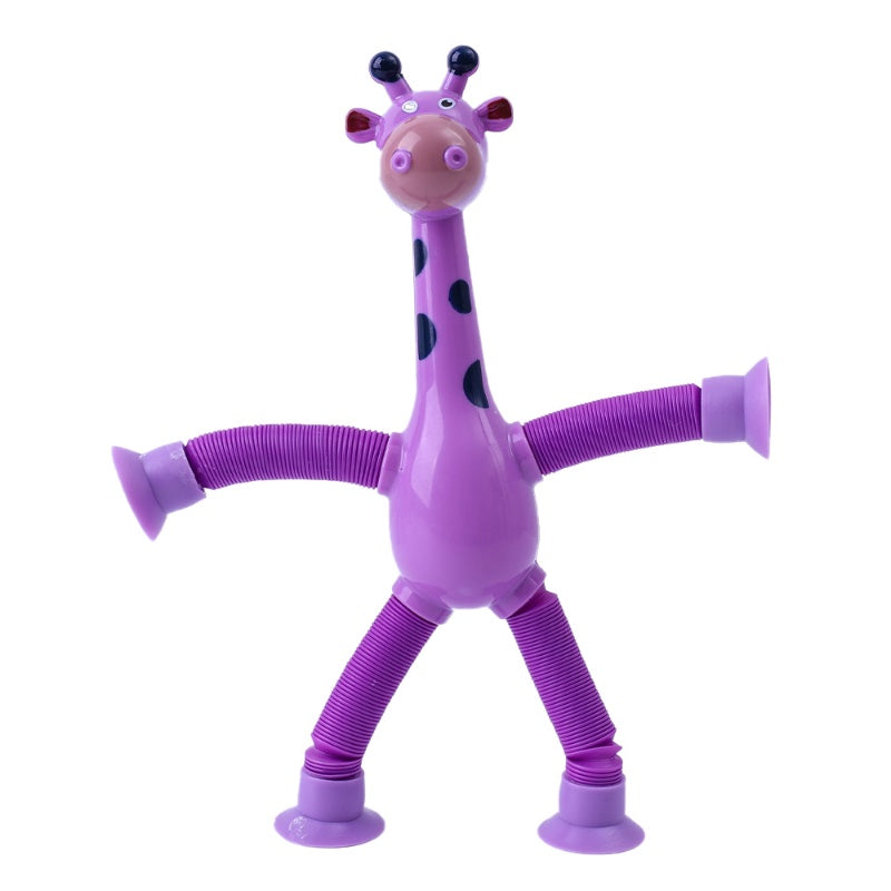 Suction Cups Sensor Toys Giraffe Pop Tubes Fidget Toy - Blue-Pink-Purple-Yellow - Odeez | Educational Toys Pakistan 