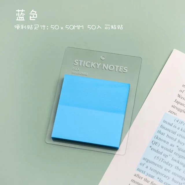 Mini Transparent Sticky Notes - 50 Sheets