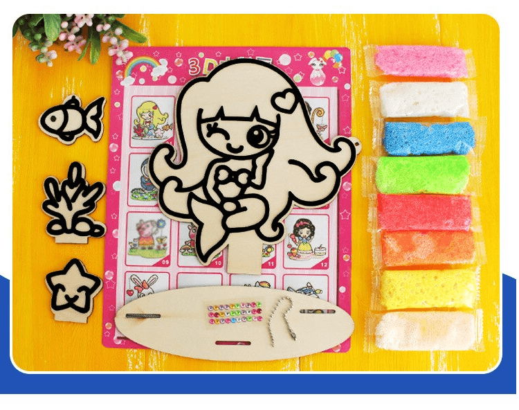 Creative Snow Fluffy Clay Painting Kit - Default Title - Odeez | Educational Toys Pakistan 